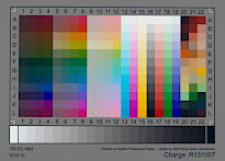 IT8 target chart shot for profiling a camera.